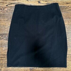 Size 6 J. Crew Classic Black Pencil Skirt with Side Slits